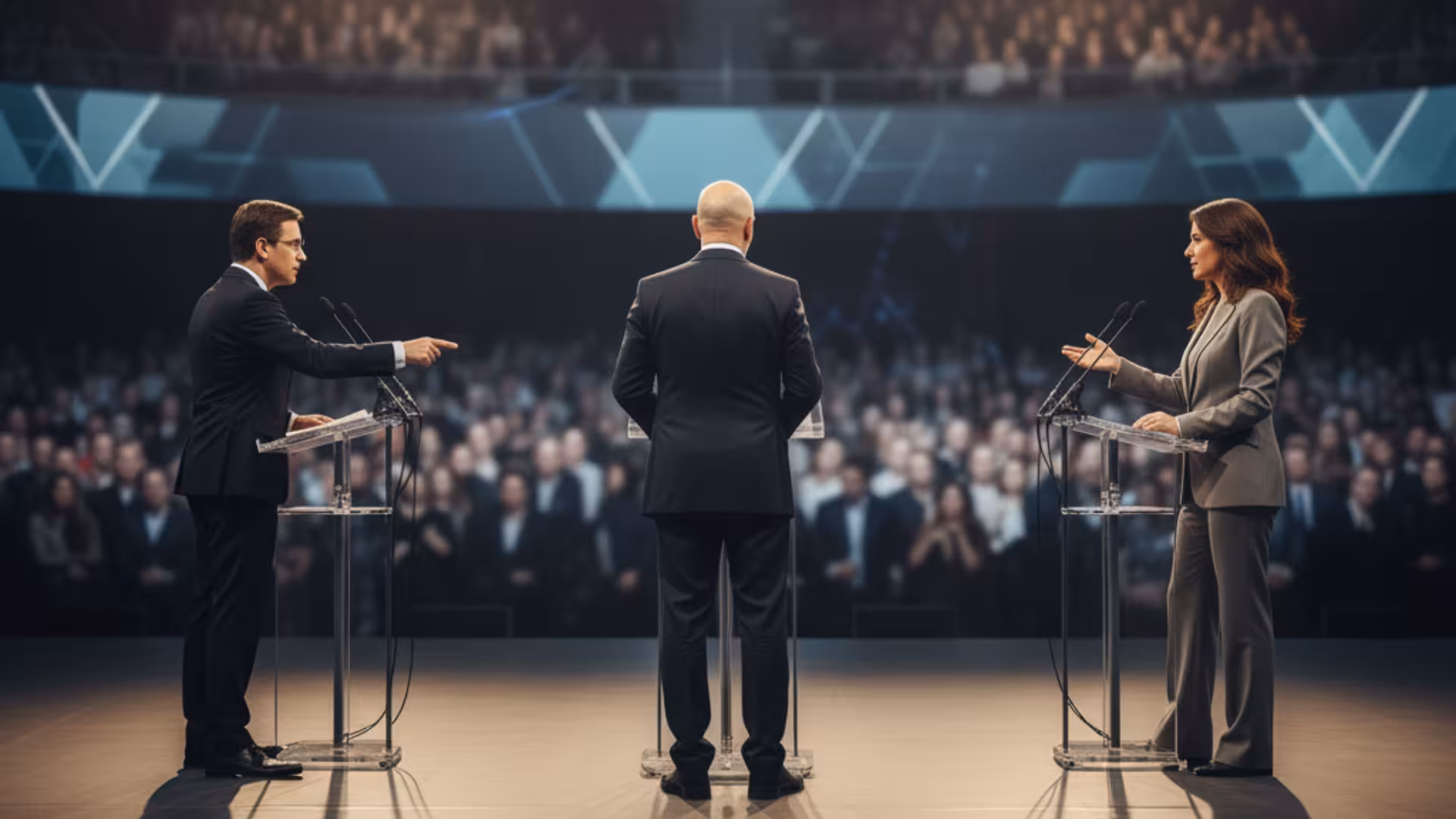 Politiek debat tijdens de verkiezingen